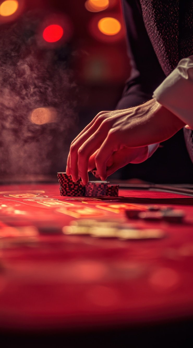 Studio Evolution Gaming dengan dealer profesional dan siaran multi-kamera langsung